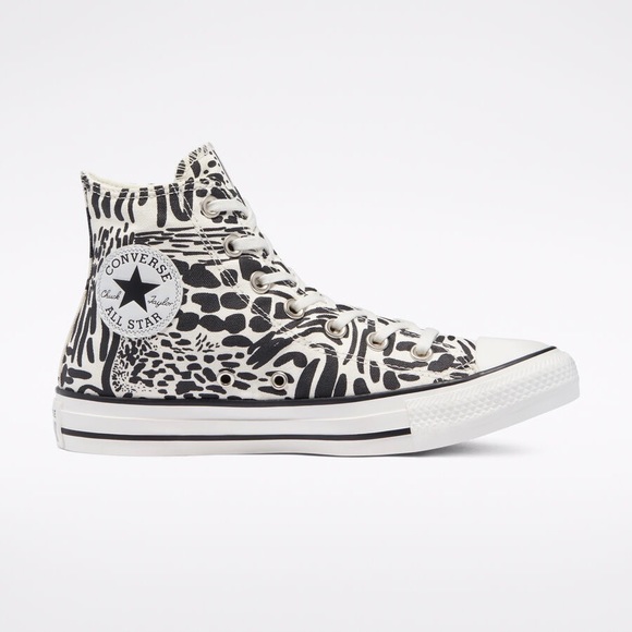 Converse Shoes - Converse High Top Chuck Taylor All Stars - Black and White Graphic Print Limited